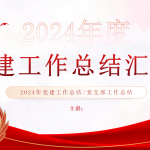 2024基层党建工作总结汇报PPT模板-文库集