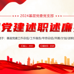 基层党建述职述廉报告PPT模板-文库集
