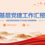 基层党建工作汇报PPT模板-文库集