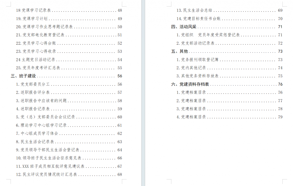 图片[3]-党支部年度工作台账一套90个（规范化建设迎检）-深度文库