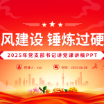 党课PPT课件：2025强作风建设锤炼过硬能力党支部书记讲党课-文库集