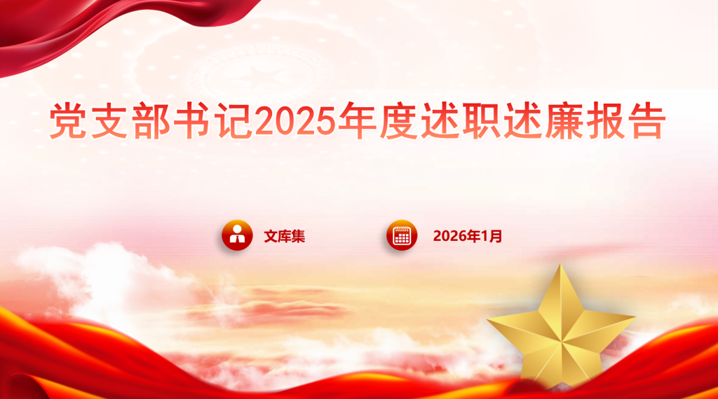 图片[1]-党支部书记2025年度述职述廉报告PPT-文库集